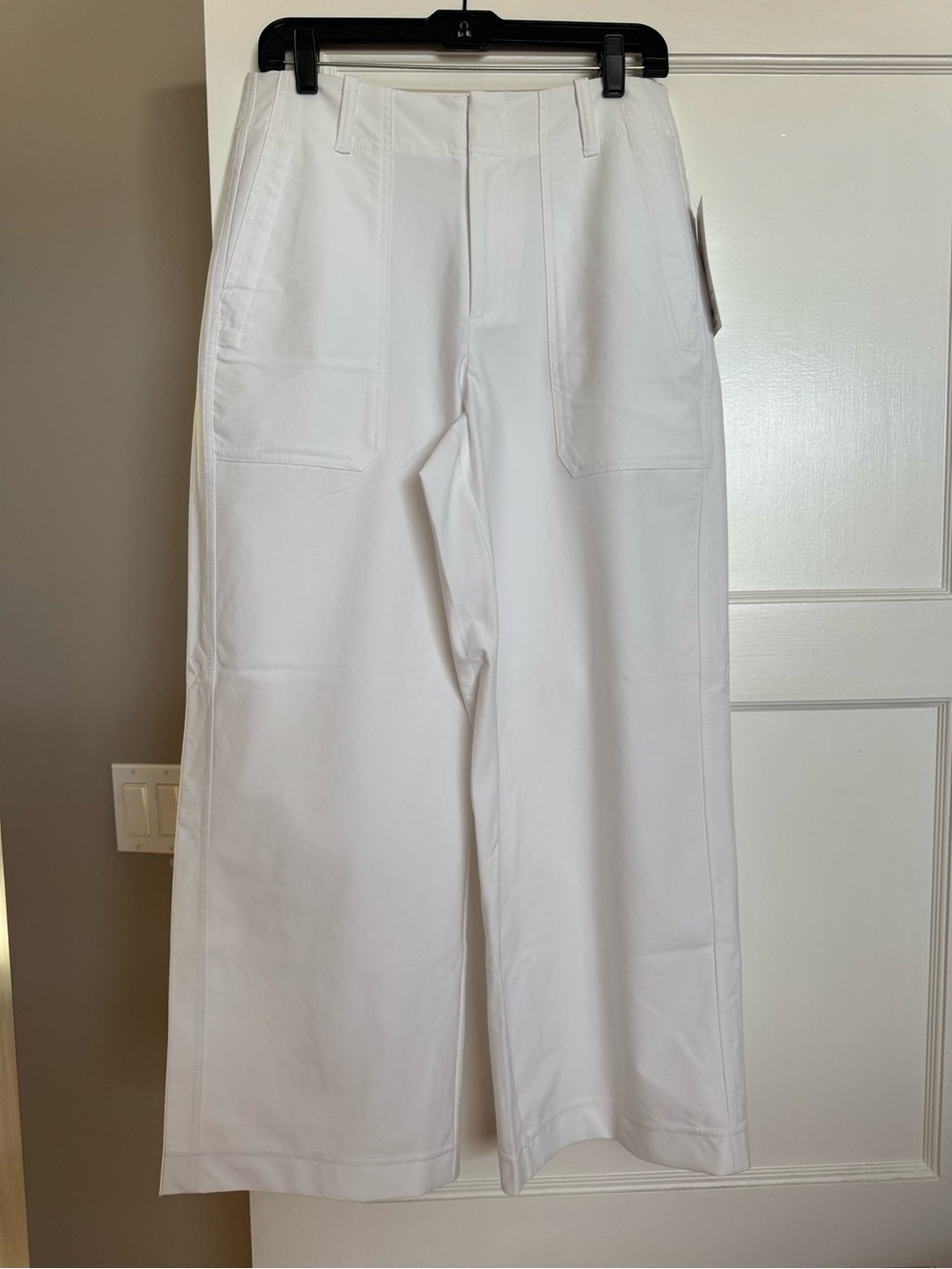 Athleta Bright White Wide-Leg Utility Trousers